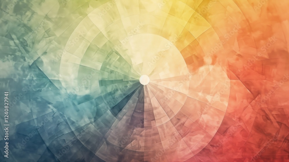 A soft pastel-colored background with an artistic overlay of a color wheel. A soft pastel-colored background with an artistic overlay of a color wheel.