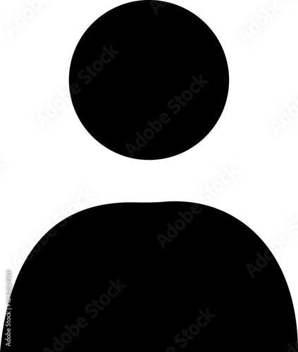 black profile person icon, User Icon Flat Isolated on transparent Background. User Symbol. Vector graphic design elements, Avatar Icons, gender neutral silhouette, profile picture. for mobile apps