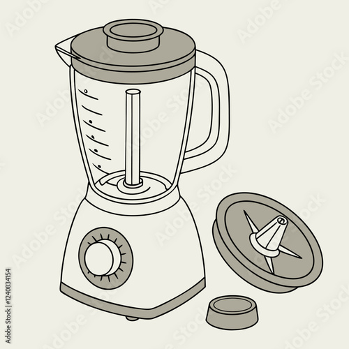 Modern Blender with Clear Jar and Steel Blades