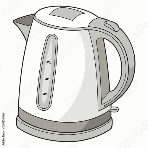 Modern Electric Kettle with Water Level Display