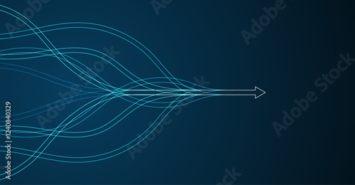 Abstract arrow direction. Technology background