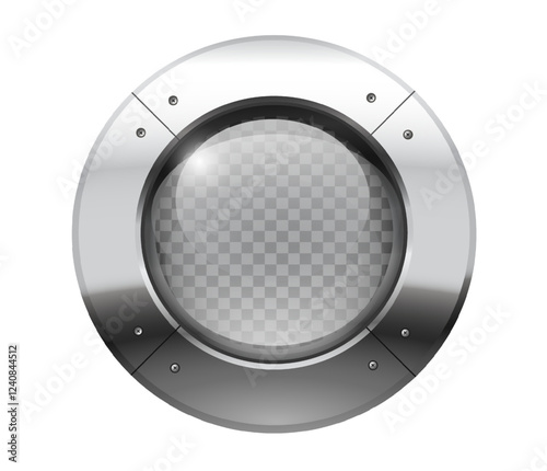 Porthole with transparent glass vector