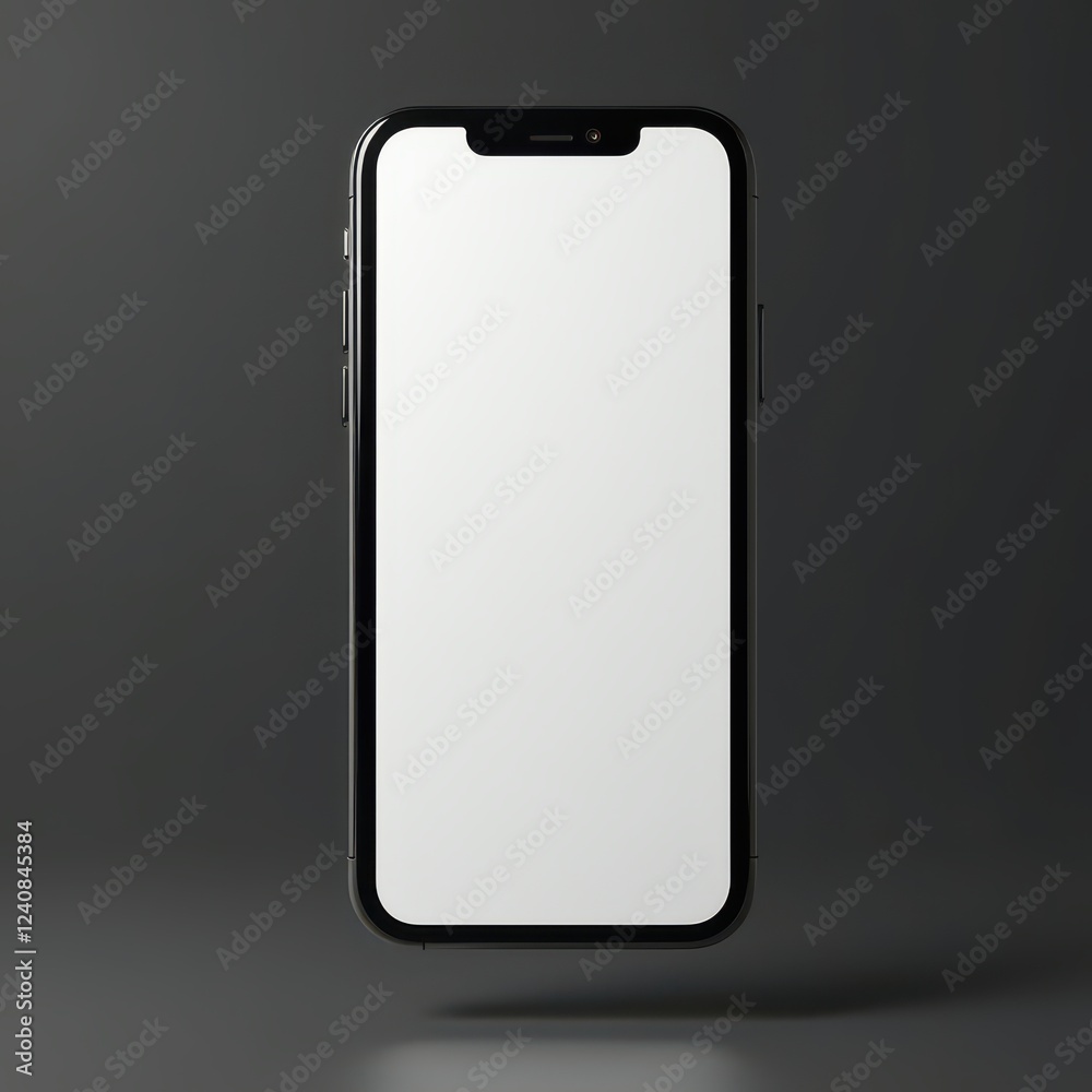 A black and white phone with a blank screen. A black and white phone with a blank screen.