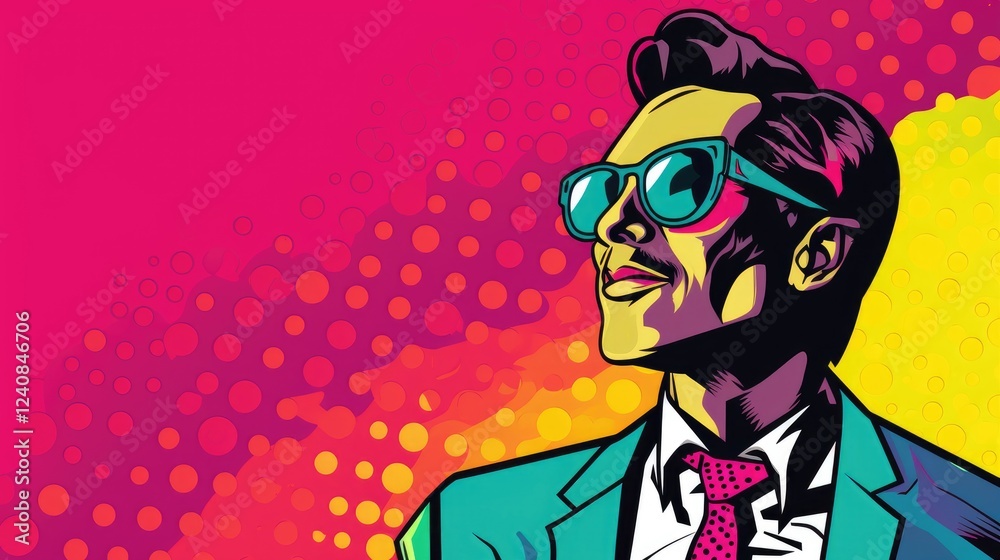 successful happy businessman colorful illustration successful happy businessman colorful illustration