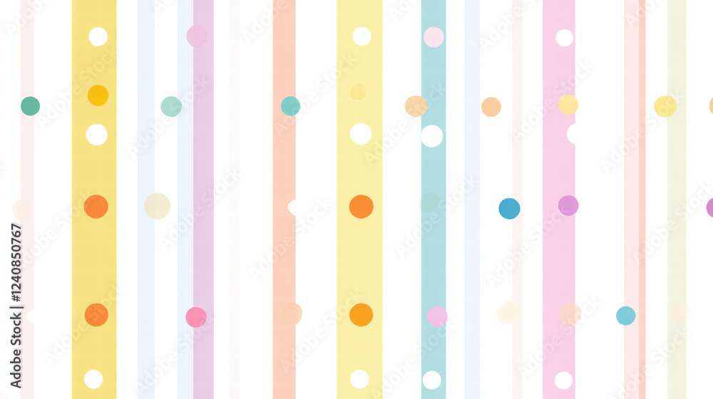 Colorful abstract geometric shapes create vibrant grid pattern with playful dots. This design features soft pastel colors and vertical stripes, perfect for various creative projects Colorful abstract geometric shapes create vibrant grid pattern with playful dots. This design features soft pastel colors and vertical stripes, perfect for various creative projects