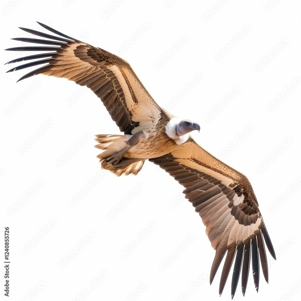 Majestic vulture soaring gracefully in flight. Majestic vulture soaring gracefully in flight.