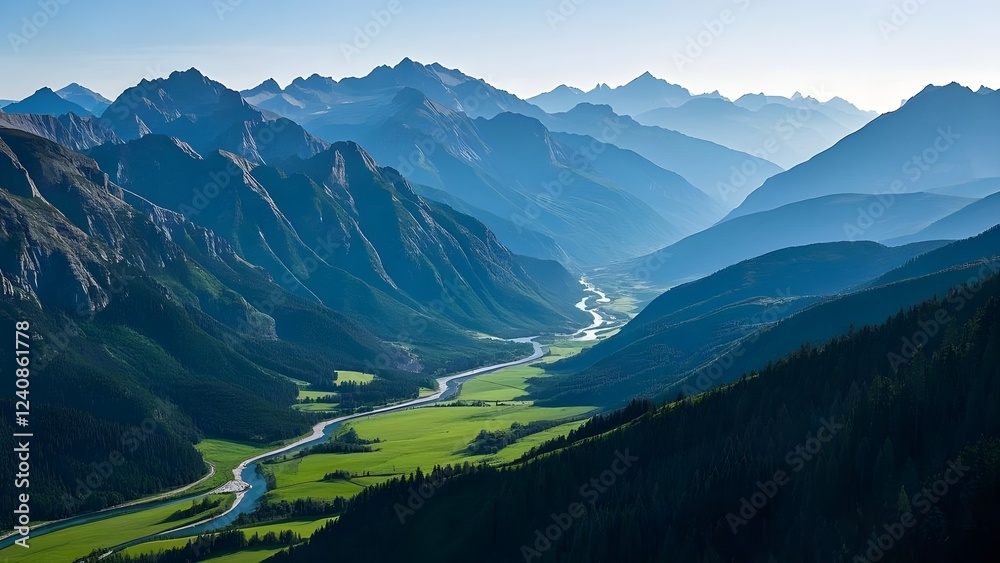 landscape with mountains landscape with mountains