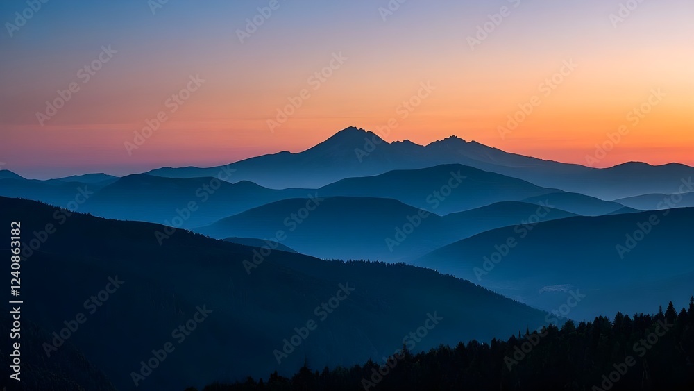 Obraz premium sunset in the mountains