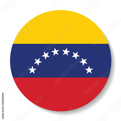 Free Download Venezuela flag. Button flag icon. Standard color. Circle icon flag. Computer illustration. Digital illustration. Vector illustration. - GFXLoad
