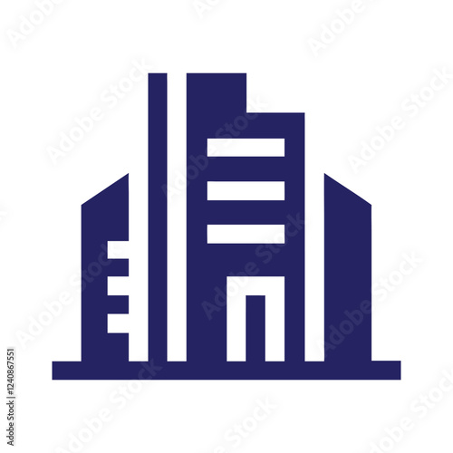 Commercial real estate building logo design