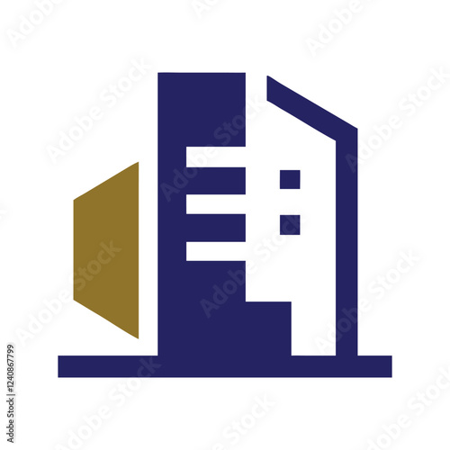 Commercial real estate building logo design