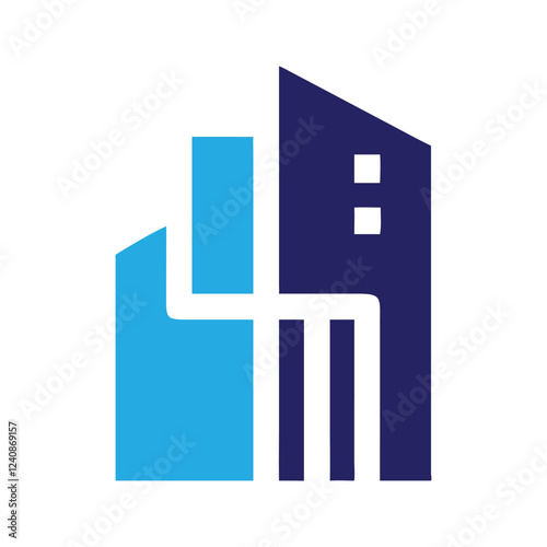 Commercial real estate building logo design
