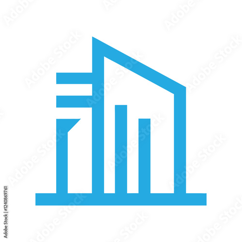 Commercial real estate building logo design