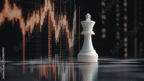 Strategic decision-making in business the chess mastery of market trends corporate environment digital art insightful perspective