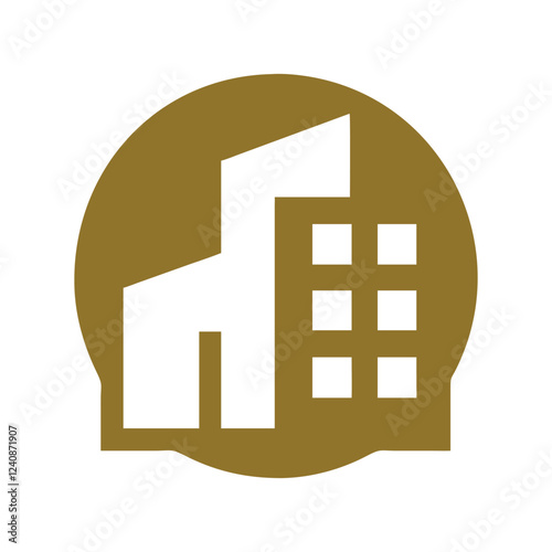 Commercial real estate building logo design