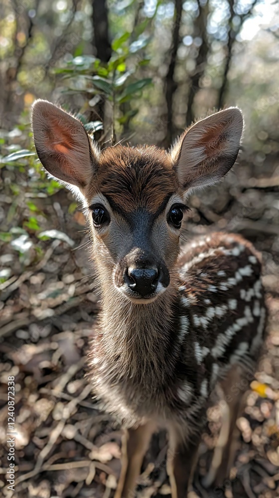 HD Phone Wallpaper Adorable Fawn in Forest Setting Close Up Portrait of Young White tailed Deer HD Phone Wallpaper Adorable Fawn in Forest Setting Close Up Portrait of Young White tailed Deer