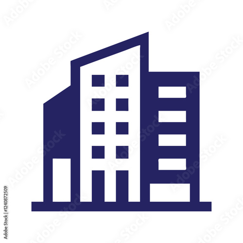 Commercial real estate building logo design