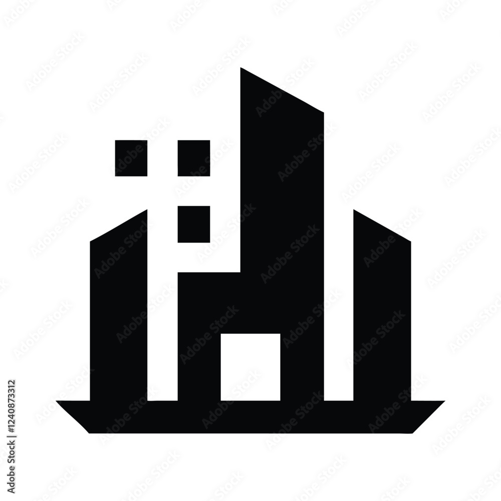 Commercial real estate building logo design Commercial real estate building logo design