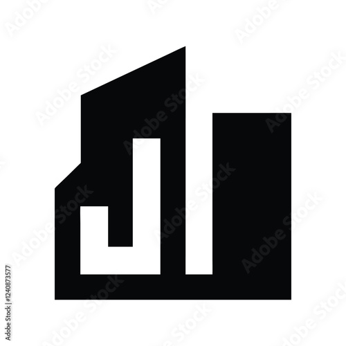 Commercial real estate building logo design