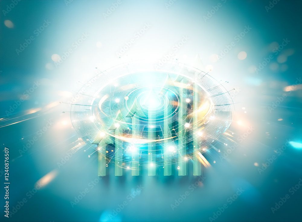 Futuristic circular device with glowing lights and intricate network connections.  A technological marvel, seemingly floating in dark space.