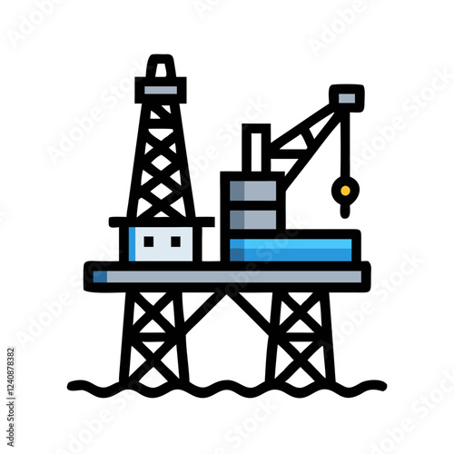 oil industry icon, oil rig