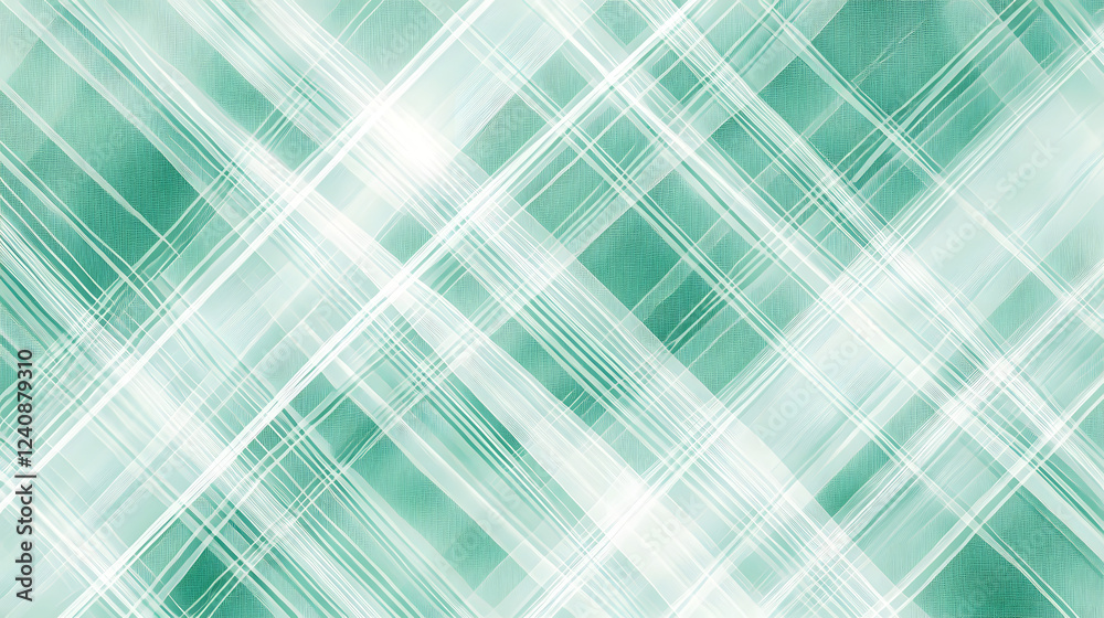 A pastel green soft plaid pattern with interlaced lines creating a harmonious effect. A pastel green soft plaid pattern with interlaced lines creating a harmonious effect.