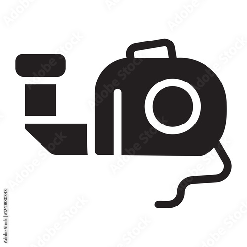 measuring tape glyph icon