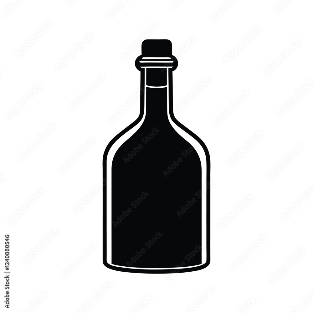 Bottle black silhouette illustration Bottle black silhouette illustration