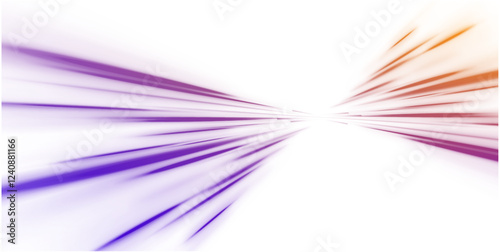 Creative vector illustration of flying cosmic meteor, planetoid, comet, fireball isolated on transparent background. Effect, png, wave,neon,line. Light arc in neon colors, in the form of a turn.