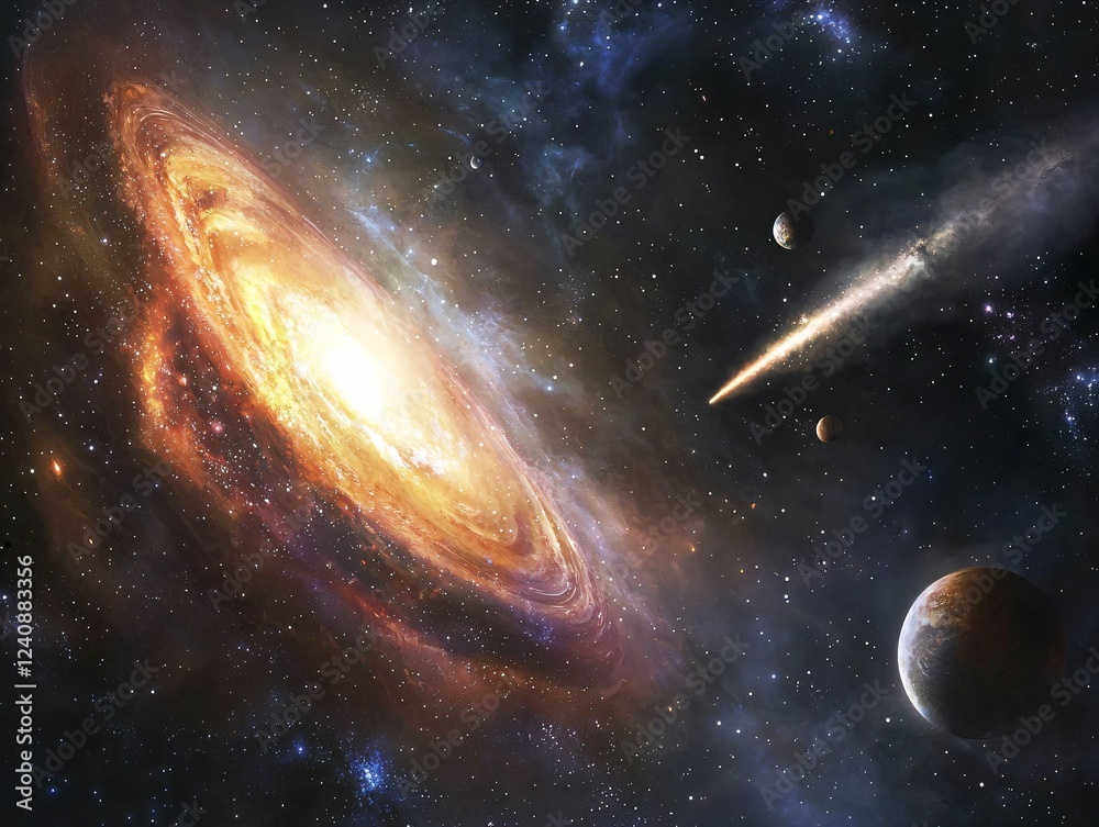 Obraz premium Cosmic Galaxy Scene