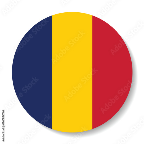 Free Download Flag of Romania. Flag icon. Standard color. A round flag. 3d illustration. Computer illustration. Digital illustration. Vector illustration. - GFXLoad