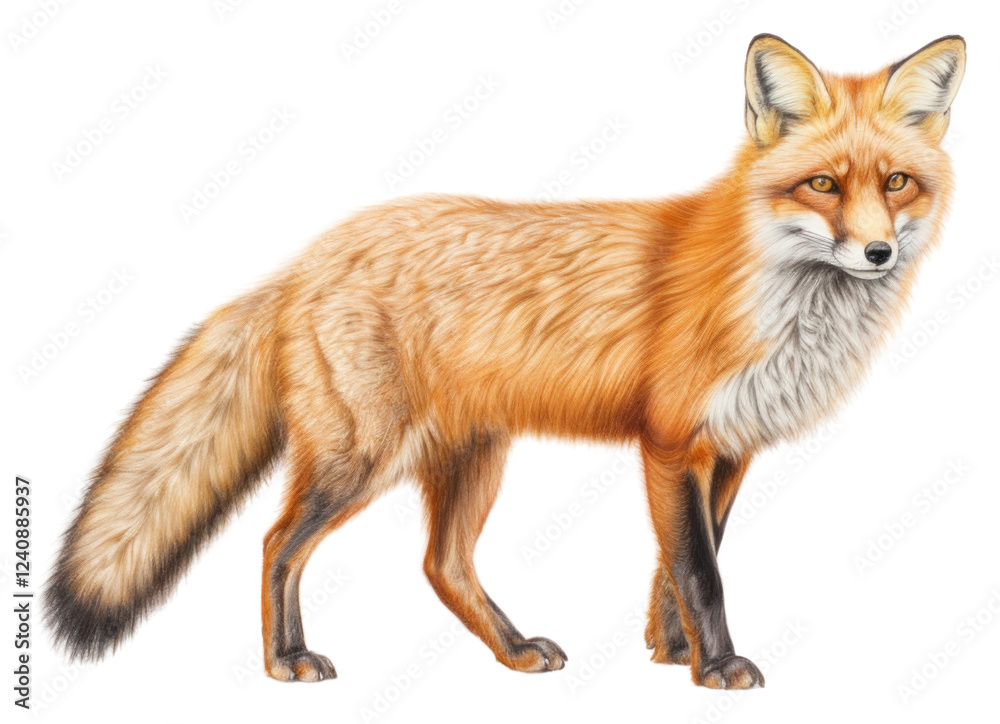 Fototapeta premium PNG Fox wildlife animal mammal.