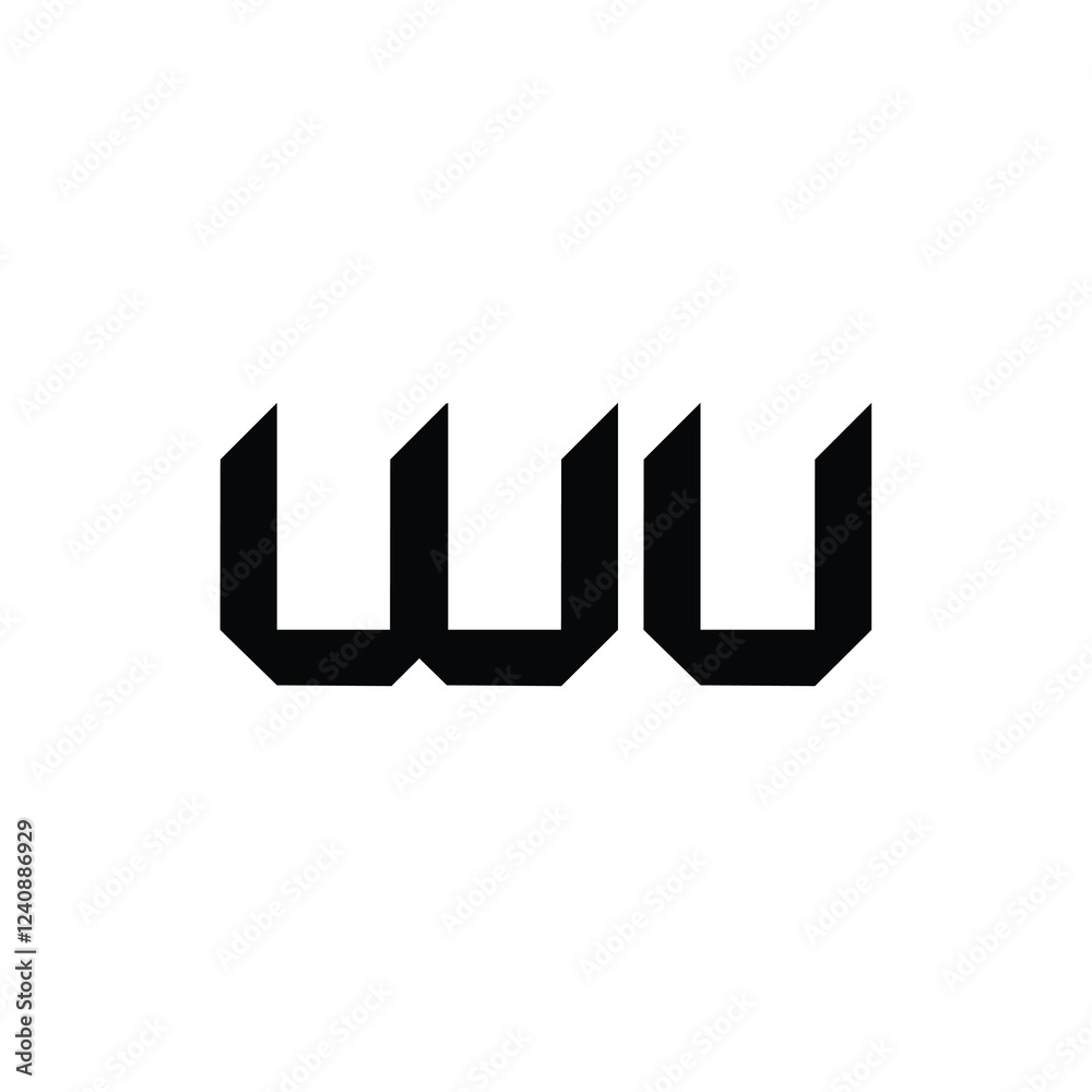 WU monogram logo design letter text name symbol monochrome logotype alphabet character simple logo WU monogram logo design letter text name symbol monochrome logotype alphabet character simple logo
