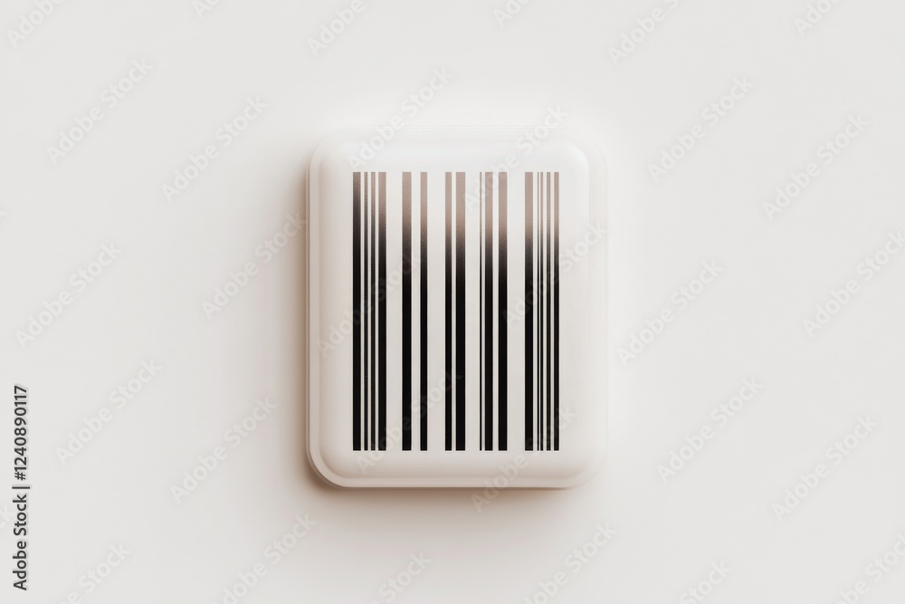 Flat design barcode on a minimalistic background showcasing modern digital aesthetics and simplicity Flat design barcode on a minimalistic background showcasing modern digital aesthetics and simplicity
