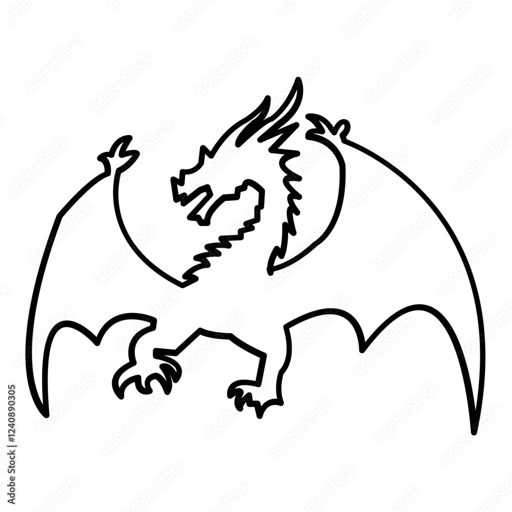 Fototapeta premium Dragon icon