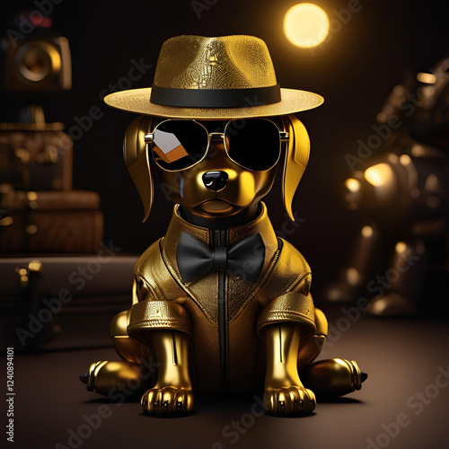 3d render of a man wearing a cowboy hat