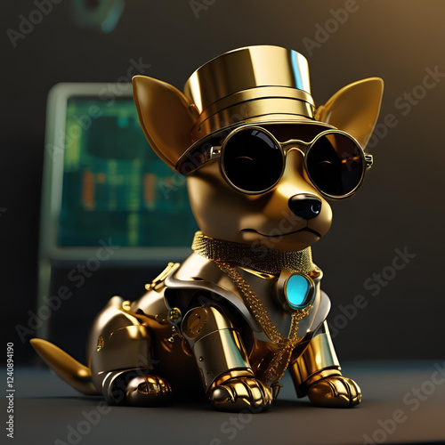 toy dog on a white background