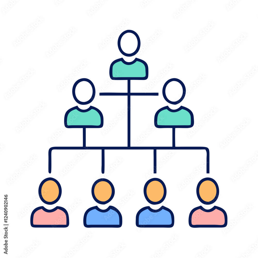 Organization chart hierarchy icon Organization chart hierarchy icon