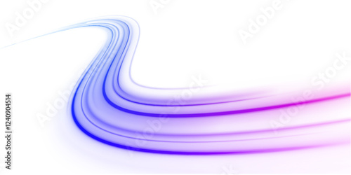 Neon color glowing lines background, Glowing wave swirl, impulse cable lines. High-speed light trails effect. Futuristic dynamic motion technology. Png, neon, line, blur, beam, ray, abstract, energy, 