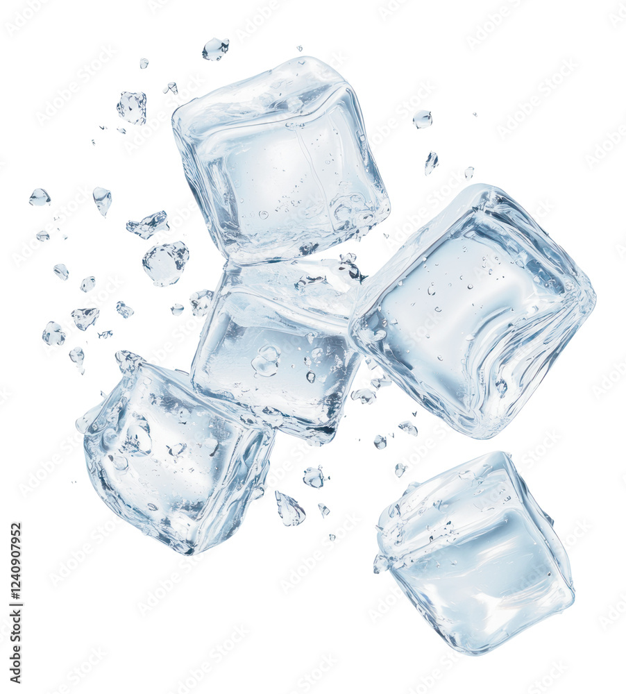 PNG Ice cubes floating blue transparent. PNG Ice cubes floating blue transparent.