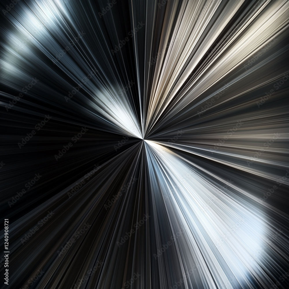 Fototapeta premium abstract polished metal with rays background 