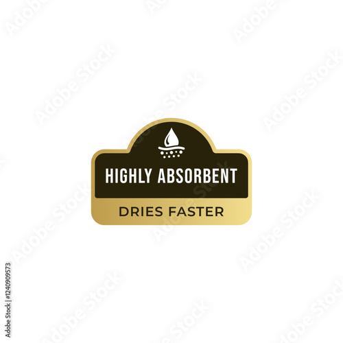 Highly Absorbent label vector isolated eps. Best Absorbent label vector for product packaging design element. Absorbent sign vector for product design element.