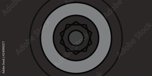 spiral round logo, design element, concentric circle elements backgrounds, abstract geometric shape, striped