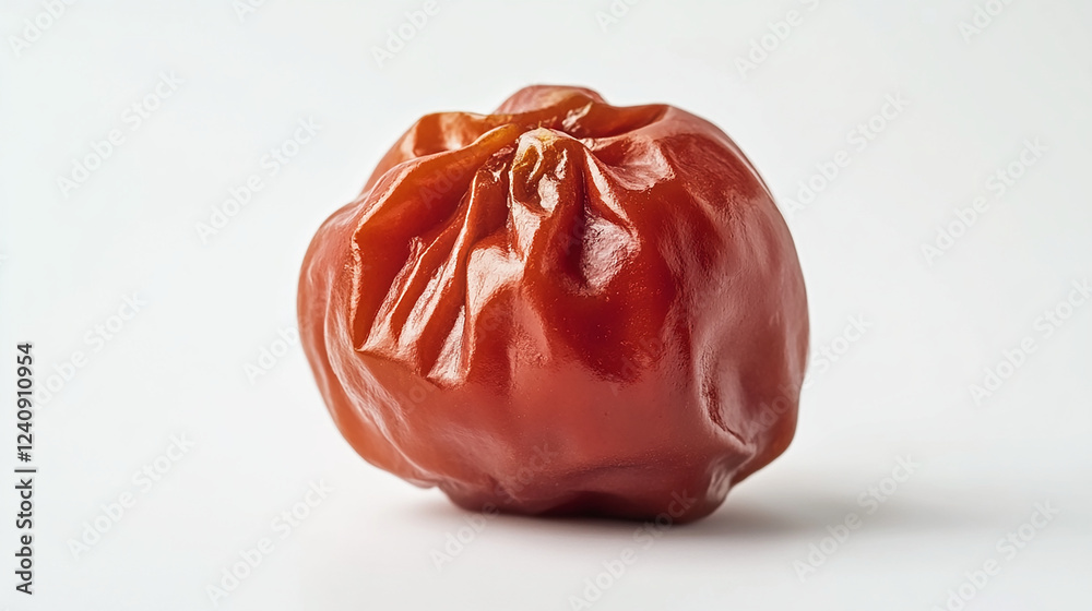 Single umeboshi on a white background Single umeboshi on a white background