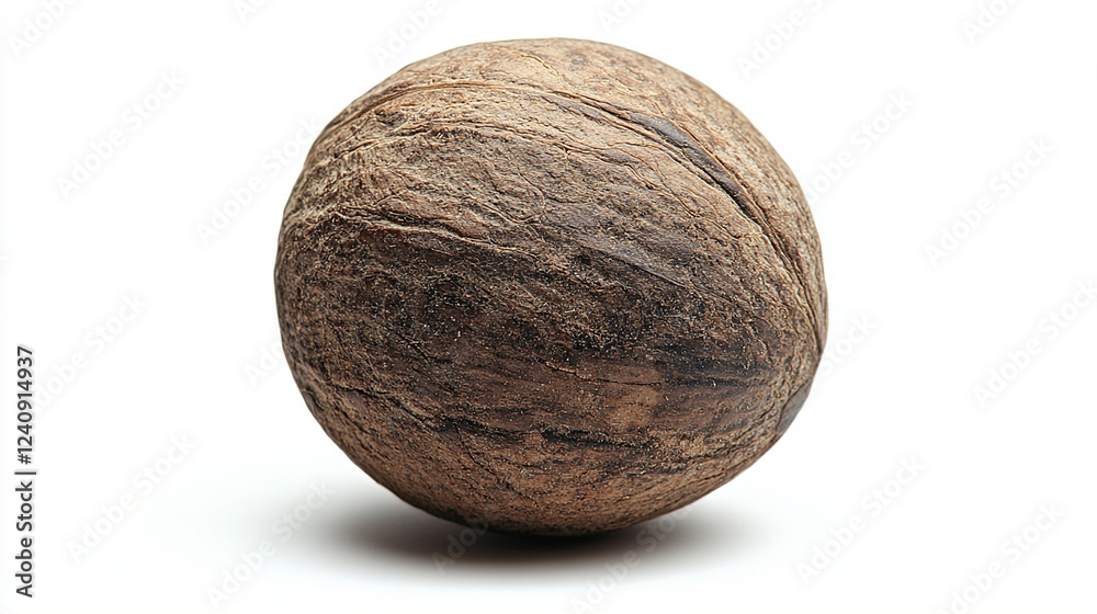 Single walnut on a white background Single walnut on a white background