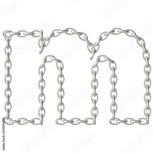 Wallpaper Mural Small m Alphabet letters type of barbed wire Torontodigital.ca