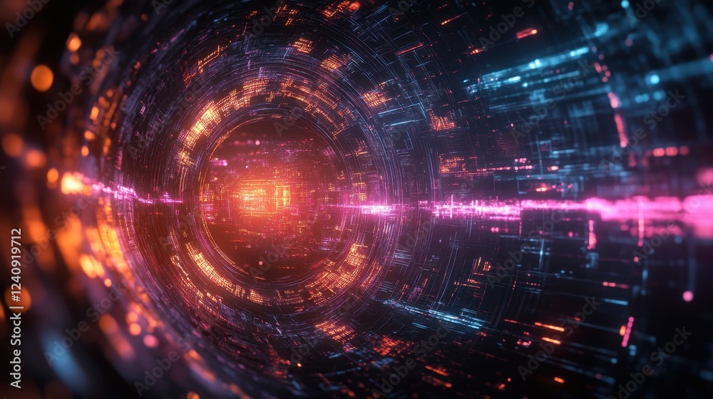 Fototapeta premium Dynamic Global Network Holographic Connections, Virtual Platforms, and Seamless Collaboration for Enhanced Productivity and Innovation Experience the future of interconnected workspaces with advanced