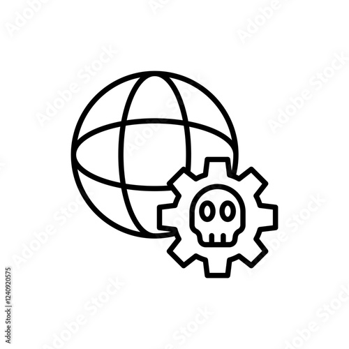 Social engineering outline icons, minimalist vector illustration ,simple transparent graphic element .Isolated on white background