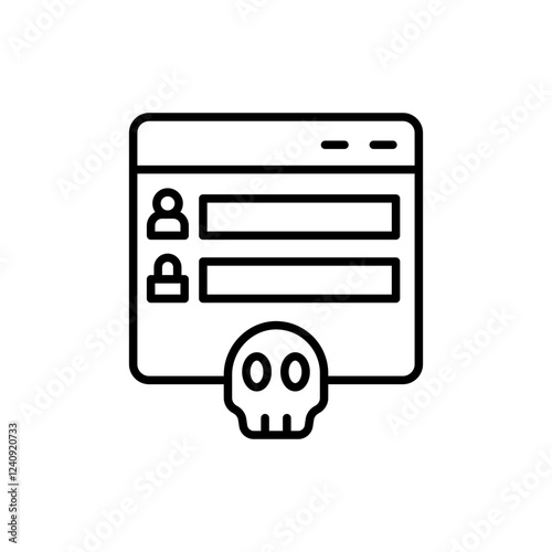 Social engineering outline icons, minimalist vector illustration ,simple transparent graphic element .Isolated on white background