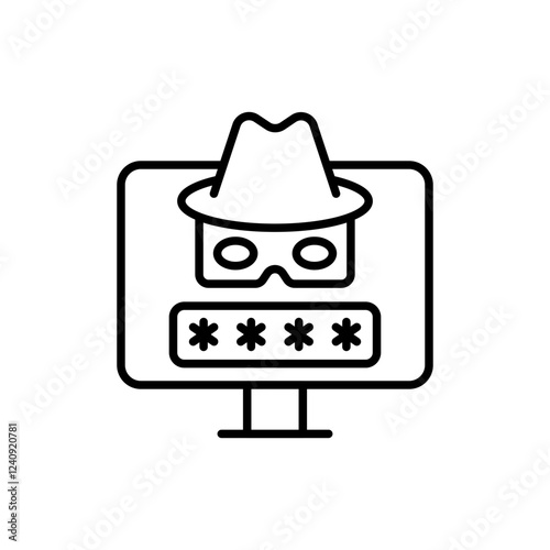 Social engineering outline icons, minimalist vector illustration ,simple transparent graphic element .Isolated on white background